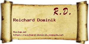 Reichard Dominik névjegykártya